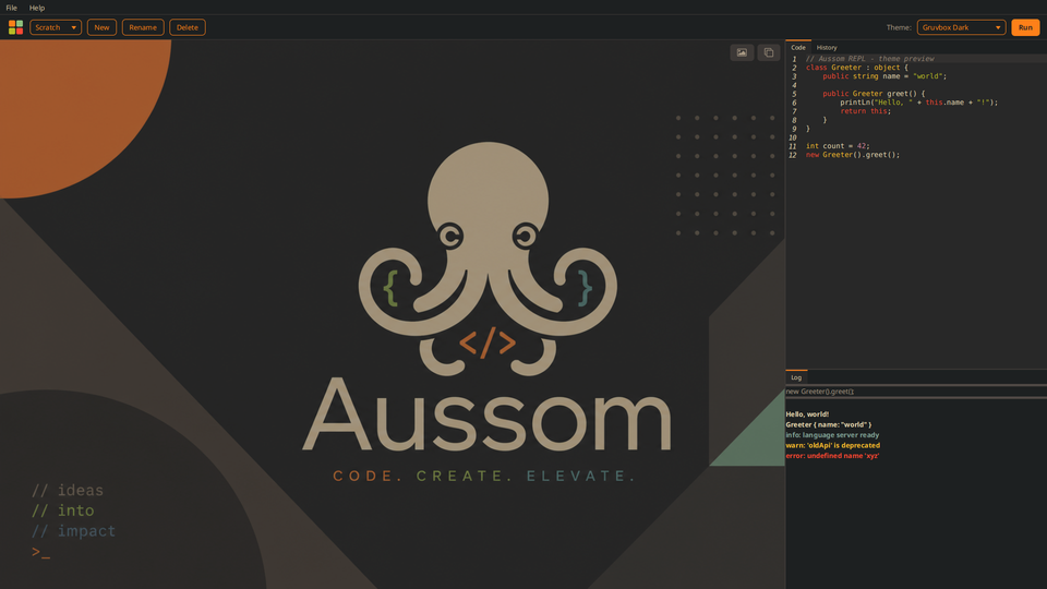 The Gruvbox Dark theme in AGR