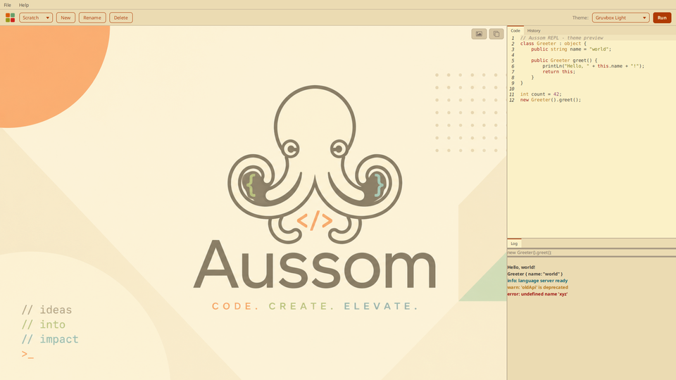 The Gruvbox Light theme in AGR