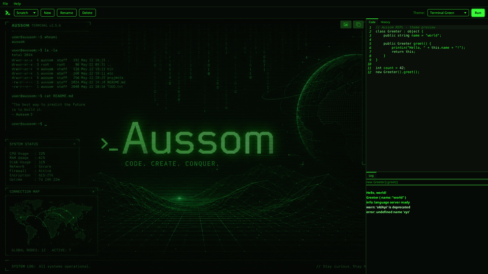 The Terminal Green theme in AGR